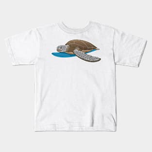 Turtle Surfer Surfboard Kids T-Shirt